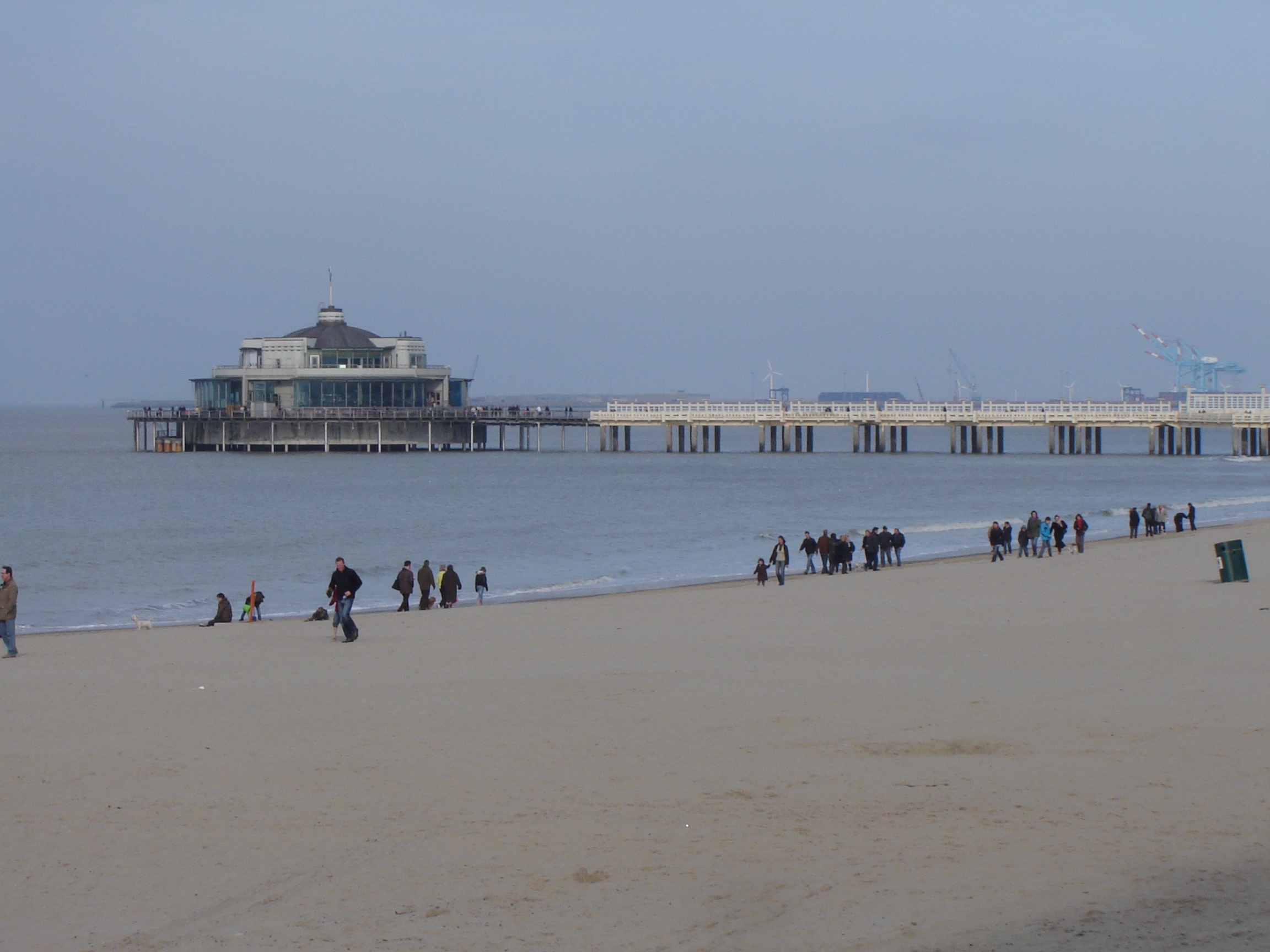 Blankenberge pier extending into the North Sea